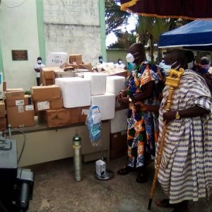 Odeefuo Buadu donates items worth $72,000 to Asikuma Odoben Brakwa health directorate